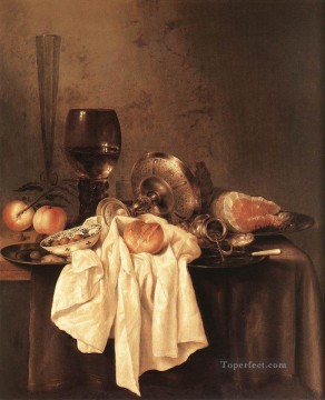 willem coenraetsz coymans Painting - Still Life 1651 Willem Claeszoon Heda